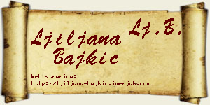 Ljiljana Bajkić vizit kartica